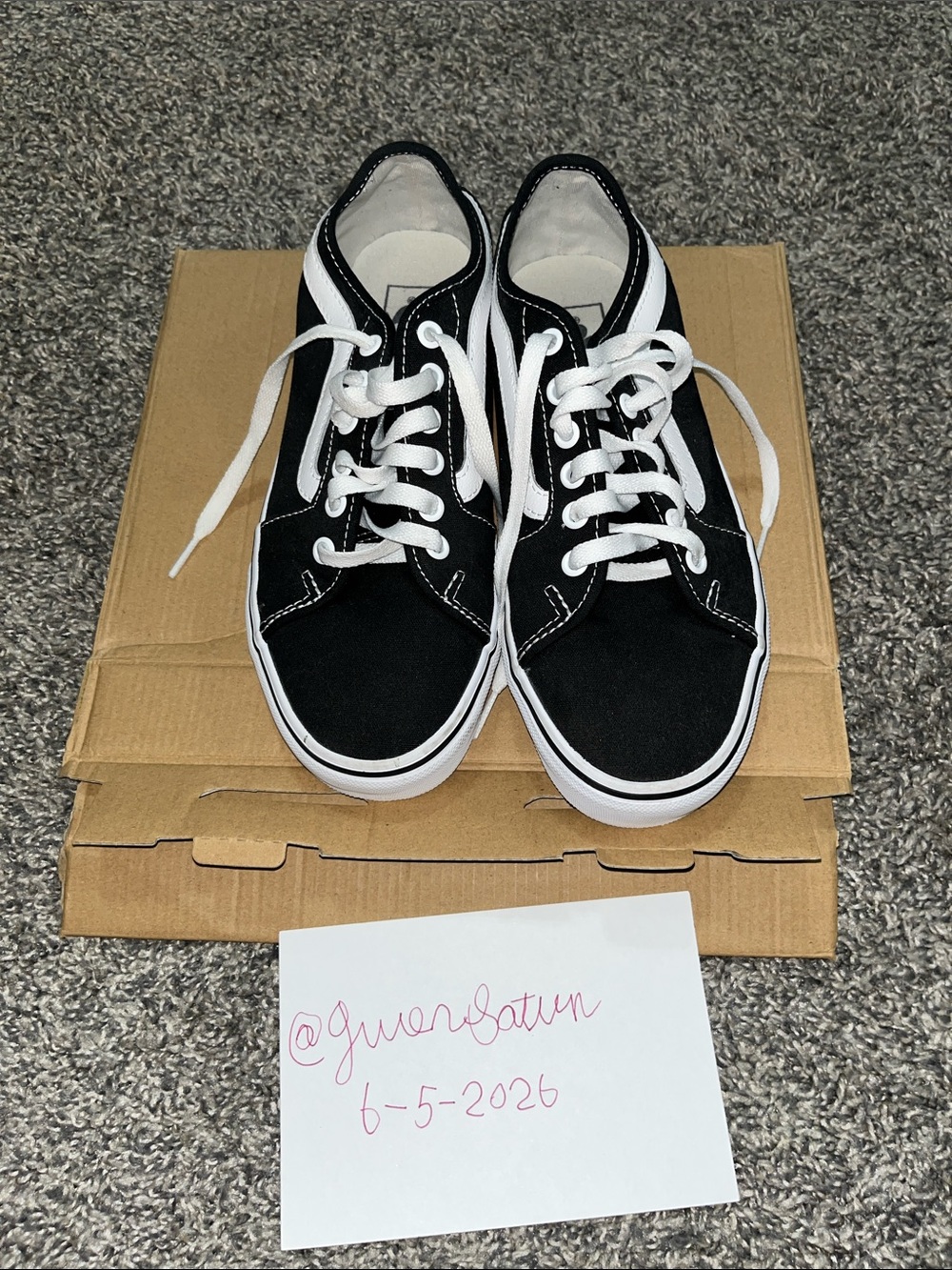 Unisex Black and White Vans